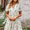 Robe Pour Mariage Champêtre Kaki – Image 3