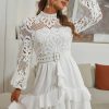 Robe Blanche Dentelle Champêtre