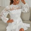Robe Blanche Dentelle Champêtre – Image 3