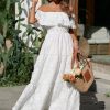 Robe Longue Blanche Champêtre